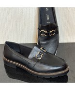 Anne Klein Horsebit Loafers Womens 9 Black Faux Leather Shoes iFlex Comf... - $28.78