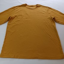 George Crewneck Men's Long Sleeve Yellow Cotton T-Shirt Size L (42-44) image 6