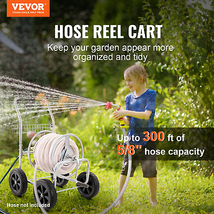 VEVOR Hose Reel Cart, Hold Up to 300 ft of 5/8’’ Hose, Garden Water Hose... - £83.58 GBP