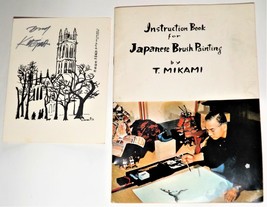 1967 Signed Dong Kingman Exhibition Biography Card and Book Japanese Artist - $99.95