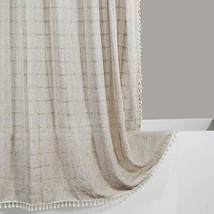 Boho Tassel Chic Shower Curtain Extra Long 78 Inch, Wrinkle Free &amp; Ultra Thick C - $56.99