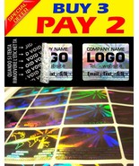 240 Custom print hologram VOID sticker label security warranty seals 1.2... - $39.50