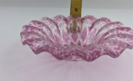 Sydenstricker Embassy Fused Glass Ruffled Lace Pattern Cranberry Bowls Set 6-5/8 image 12