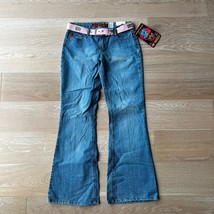 MUDD Hip Hugger Super Limbo Low-Rise Bells Denim Jeans Y2K sz 9 Juniors NWT - £38.65 GBP