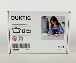 IKEA DUKTIG 3-piece Tea Playset Mixed Colors Milk Pircher Teacup Sugar Bowl New - £17.28 GBP