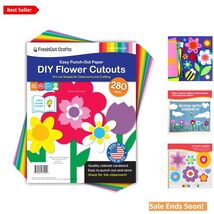 DIY Flower Cutouts Kit for Spring and Mother's Day Bright Colors 280 Pieces - $24.70