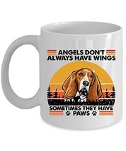 Angles Sometimes They Have Paws Basset Hound Dog Coffee Mug 11oz Ceramic... - $16.78
