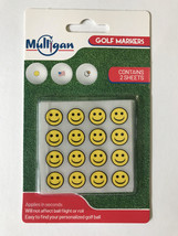 Mulligan Golf Ball Markers Smiley Face Smile Two Sheets  - £6.31 GBP