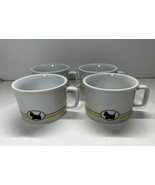 Dept 56 Scottie Cafe Scottish Terrier Dog Soup Mugs-Set of 4 White Yello... - £27.43 GBP