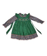 VTG SEARS PLAID LACE RUFFLES PARTY CHRISTMAS HOLIDAY DRESS GIRLS SIZE 6 KID - £17.08 GBP