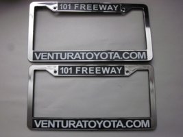 Pair of 2X Toyota Ventura 101 Freeway License Plate Frame Dealership Plastic - $29.00