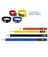 Wrap-It Storage Straps Assorted 4 Pack  Red-9&quot; Yellow-12&quot; Black-16&quot; Blue... - $241.24 MXN