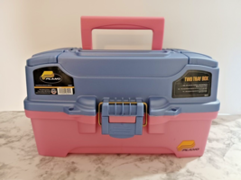 Plano Fishing Equipment 2-Tray Tackle Box With Dual Top Access Periwinkle/Pink - £18.26 GBP