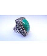 Huge Sterling Marcasite Art Deco Inspired Statement Ring sz 9 - £46.21 GBP