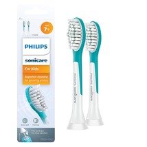 For Kids 7 Replacement Toothbrush Heads 2 Brush Heads Turquoise and Whit... - £36.65 GBP