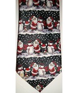 Christmas Neck Tie Santa Snowman Penguin Holiday Whimsical Black Frosty - $24.95