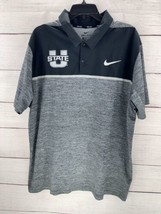 Nike Dri-Fit Utah State Polo Shirt Tiger Woods Golf Mens 2XL Black Gray - £14.91 GBP