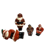 Vintage Miniature Hand Painted Lead Santa Figures Lot of 4 - $66.30 CAD