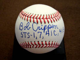 Bob Crippen STS-1, 7, 41C, 41G Nasa Astronaut Signed Auto Baseball Psadna Beauty - £314.33 GBP