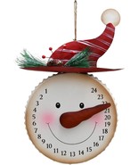 Metal Snowman Sign Hanging Christmas Countdown Advent Calendar Wall Deco... - £19.36 GBP