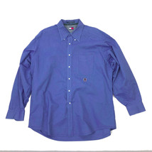 Mens Tommy Hilfiger Dress Shirt Button Collar Blue 16-1/2 34-35 - £15.81 GBP