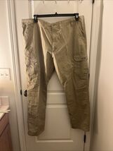 Wrangler Pants Men&#39;s Size 46X32 Brown Cargo Relaxed Fit Tech Pocket - $45.53 CAD