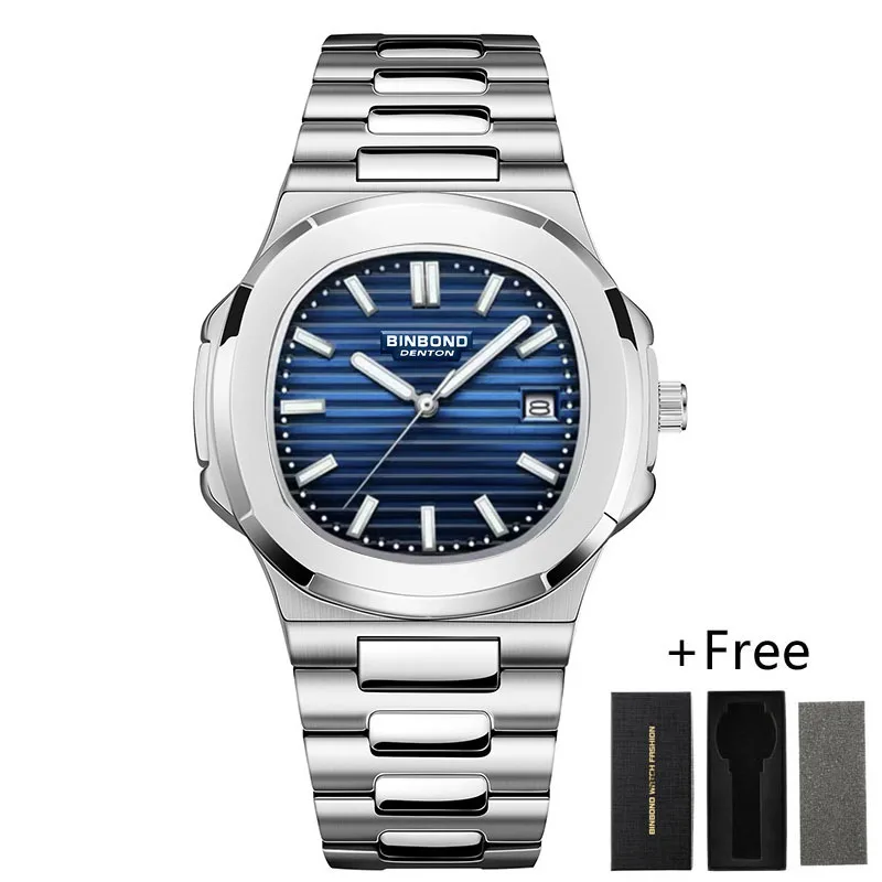 S waterproof male clock luminous date square quartz men watch reloj hombre high quality thumb200