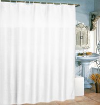 Everydayspecial Waterproof Silky Soft Shower Curtain Stripe Solid Top Gr... - £23.72 GBP