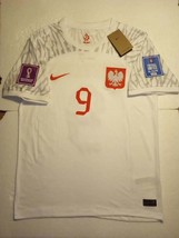 Robert Lewandowski Poland 2022 World Cup Qatar Stadium White Home Soccer Jersey - £71.72 GBP