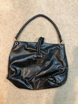 Nine West Vintage America Genuine Leather Rustic Black Hobo Shoulder Bag - £18.39 GBP