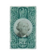 1872 R147 $3 U.S. Internal Revenue, Third Issue, XF, Washington, Green &amp;... - €73,81 EUR