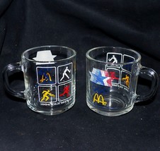 Pair 1984 Los Angeles USA Olympics Summer Games Anchor Hocking McDonalds Mugs 2 - £31.69 GBP