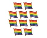 10 RAINBOW FLAG PINS 0.5" Lapel  Pin Gay Lesbian Pride LGBT Tie Tack Lot... - $11.95