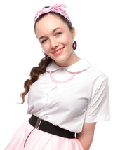 Womens XS to 2X White Peter Pan Collar Button Up Short Sleeve Blouse - H... - £15.65 GBP