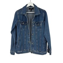 Denim Jacket Medium Forever 21 womens distressed light wash womens  - $14.85