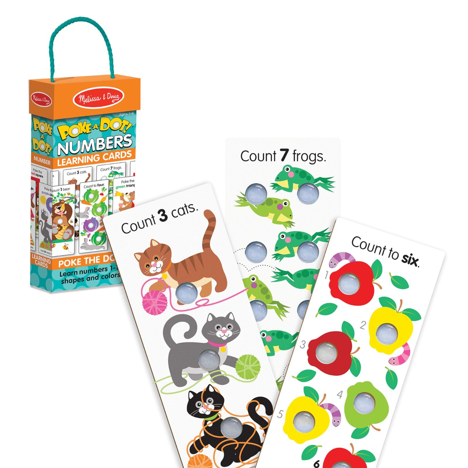 Melissa & Doug Poke-A-Dot Jumbo Number Learning Cards - 13 Double-Sided Numbers, - £9.33 GBP