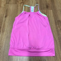 Ivivva Girls Pink Racer Back Layered Built In Sports Bra Tank Size 14 Lu... - £18.32 GBP