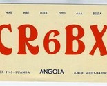 CR6BX QSL Card Luanda Angola 1958 - $10.89