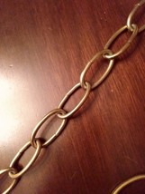 90 Inch Long Antique Brass Finish Nice Solid Link Chandeler Chain - £8.39 GBP