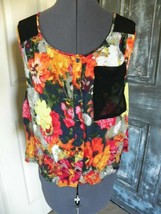 Silence + Noise Sleeveless Floral Top With Half Back Size M - £6.01 GBP