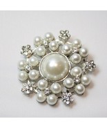 Lara - Pearl &amp; Diamante Brooch Embellishment - $5.33