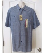 Woolrich Cotton S/S  Button Down Shirt CHAMBRAY BLUE Men&#39;s Sz.M-L NWT MS... - $480.91 MXN