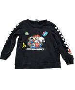 Universal Studios Japan Mario Kart Kids Sweatshirt Black Checkered 110/5 - $33.60