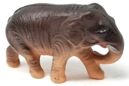 Asian Elephant Celluloid Toy Figurine Trunk Down Walking Vintage - $11.35