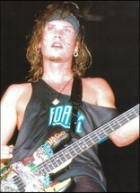 Pearl Jam Jeff Ament onstage 1993 with Magic sicker bass guitar pin-up photo - £3.38 GBP