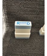 Vintage RECEIVED Office Stamp Blue Ink - $10.85 CAD