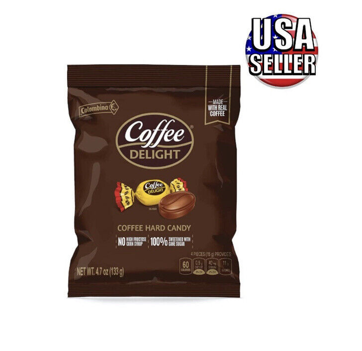 Colombina Coffee Delight Hard Candy, 4.7 Oz Bag, Real Coffee w/ 100% Cane Sugar - £6.11 GBP