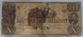 1830s-60s $10 Port Gibson Mississippi Obsolete Bank Note Civil War PC-30 - $76.37