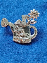 925  Sterling Silver MARY ENGELBREIT MEINK Flowers Watering Pot Brooch Pin - €31,85 EUR