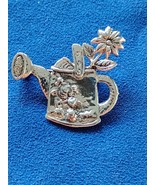 925  Sterling Silver MARY ENGELBREIT MEINK Flowers Watering Pot Brooch Pin - €31,66 EUR